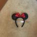 Disney Accessories | Disney Ears With A Sparkly Red Bow On Top | Color: Black/Red | Size: Os