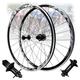 Road Bike Wheel 700C, 7075 Aluminum Alloy QR Bicycle Wheelset Hub Front 20 Rear 24 Wheels C/V Brake Rear 7-11 Speed Wheelsets Hub 30MM Rims Bike Accessories