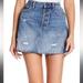 Free People Skirts | Free People Women’s Size 27 Denim Blue Jean Skirt Cutoff Distressed Button Fly | Color: Blue | Size: S