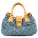 Louis Vuitton Bags | Authentic Louis Vuitton Monogram Denim Pleaty Hand Bag Blue M95020 | Color: Blue/Brown | Size: Os