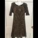 Anthropologie Dresses | Anthropologie (Cecilia Prado) Brown And Shimmery Gold Knit Dress. Nwt Size L. | Color: Brown/Gold | Size: L