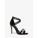 Michael Kors Shoes | Michael Kors Scarlett Chain Link Suede Sandal 8 Black (Black) New | Color: Black | Size: 8