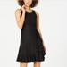 Nine West Dresses | Nine West Women's Black Ruffled Glitter Sheath Dress, Size 6 | Color: Black | Size: Size 6