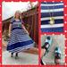 Lularoe Dresses | Lularoe Riley Navy Striped Maxi Dress M | Color: Blue/White | Size: M