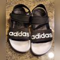 Adidas Shoes | Adidas Cloud Sandal Slipper Black White Shoes Slippers Sandals F35416 Size 7 | Color: Black/White | Size: 7