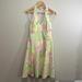 Lilly Pulitzer Dresses | Lilly Pulitzer Willa Dress. Halter. Spring In Bloom. Size 8. | Color: Green/Yellow | Size: 8