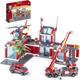 ArrGo City Fire Station Building Kit 774Pcs Building Set Including Fire Station Fire Truck Fire Helicopter City Building Blocks STEM Toys Gift for Boys 6-10 Years Old