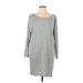 Coeur De Vague Casual Dress - Sweater Dress: Gray Marled Dresses - Women's Size Large
