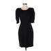 J.Crew Casual Dress - Sheath: Black Solid Dresses - Women's Size 2 Petite