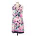 Crown & Ivy Casual Dress - Shift: Pink Print Dresses - Women's Size Small Petite