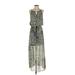 Romeo & Juliet Couture Casual Dress - Maxi: Green Print Dresses - Women's Size Small