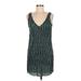 Zara Casual Dress - Sheath: Teal Stripes Dresses - Women's Size Medium