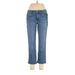 White House Black Market Jeans - Mid/Reg Rise: Blue Bottoms - Women's Size 12 - Medium Wash