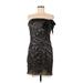 Jovani Cocktail Dress - Sheath Open Neckline Sleeveless: Black Dresses - Women's Size 8