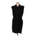 Calvin Klein Casual Dress - Shirtdress: Black Dresses - Women's Size 10