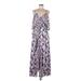 Tanya Taylor Casual Dress - Maxi: Blue Print Dresses - Women's Size 6
