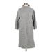 Ann Taylor LOFT Casual Dress - Popover: Gray Marled Dresses - Women's Size X-Small