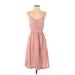 YATHON Casual Dress - A-Line V Neck Sleeveless: Pink Dresses - Women's Size Small