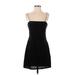 Wild Fable Casual Dress - Mini Square Sleeveless: Black Solid Dresses - Women's Size Small