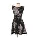 Eri + Ali Casual Dress - A-Line: Black Print Dresses - Women's Size 8