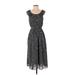 Madewell Casual Dress - Midi Scoop Neck Short sleeves: Black Dresses - Women's Size Small