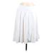 Ann Taylor LOFT Casual Midi Skirt Long: White Solid Bottoms - Women's Size 8