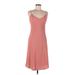 Audrey 3+1 Casual Dress - Slip dress: Pink Solid Dresses - Women's Size Medium