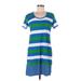 Tommy Bahama Casual Dress - Shift: Blue Stripes Dresses - Women's Size Medium