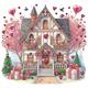 5D DIY Magical Love Hearts House Partial Special Shaped Drill Diamond Art Painting for Adults 30cm x 30cm Canvas by Numbers