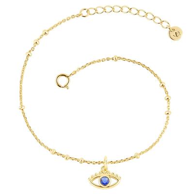 Glanzstücke München Armband Allsehendes Auge aus Sterling Silber in Gelbgold mit Zirkonia 17,0 cm Basislänge + 3,0 Verlängerung Damen Image