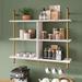 Kitchen Wall Mounted Floating Pipe Shelving 3 Tier 41.5" Coffee Bar Shelf with Holder, Wall Display Storage Rack Sundries