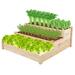 Natural 3-Tier Raised Garden Bed Wood Planting Vegetables Flower Box