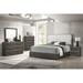 Newell Gray White Upholstered Tufted Panel Bed