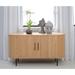 Rye Studio Nicola Mid-Century Modern Rounded Sliding Door Sideboard