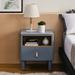 1-Drawer Modern Bedside Table Night Stand Storage Cabinet With Open Shelves,Multi-scene use