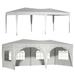 10'X20' POP UP Foldable Wedding Party Gazebo Canopy Tent W/4 Walls