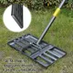 Adjustable Handle Lawn Leveling Rake with Smooth Eadge Heavy Duty Lawn Leveling Tool Yard Garden