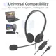 USB Wired Headset Volume Control Earphone Clear Voice Noise Reduction Headphones With Microphone for