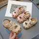 Summer Baby Girls Sandals Cut-Outs Lace Princess Shoes Children Sandals Anti Slip Soft Sole Toddler