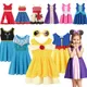 Disney Summer Girl Dress Princess Rapunzel Mulan Holiday Dresses 2024 Children Dress Birthday Party