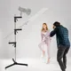 SH 63cm-190cm Gun Grip Light Stand 1/4 and 3/8 Screw With Wheels Folding Tripod For Studio Flash LED