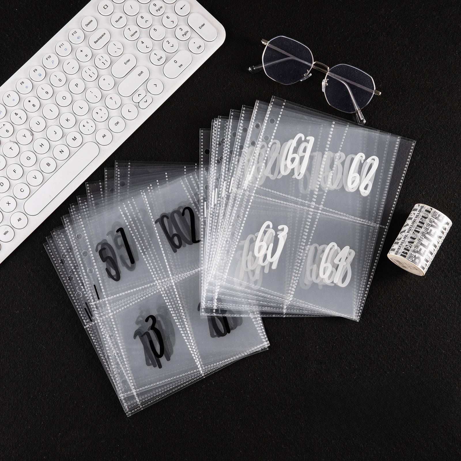 A5 100 Umschlag Challenge Binder 1–100 Tage Challenge Savings Loseblatt-Notizbuch, Nachfüll-Ersatztasche Image