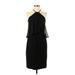 Calvin Klein Casual Dress - Sheath Halter Sleeveless: Black Solid Dresses - Women's Size 4