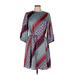Ann Taylor Casual Dress - Wrap: Burgundy Print Dresses - Women's Size 6