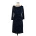 White House Black Market Casual Dress - Sheath: Blue Dresses - Women's Size 8