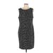 Vince Camuto Casual Dress - Sheath Crew Neck Sleeveless: Black Dresses - Women's Size 12