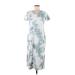 Sonoma Goods for Life Casual Dress - Midi: Blue Tie-dye Dresses - Women's Size Medium