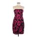 Express Design Studio Casual Dress - Sheath Open Neckline Sleeveless: Burgundy Dresses - Women's Size 8