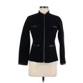 Theory Jacket: Short Black Print Jackets & Outerwear - Women's Size 6