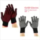 Gants de Barbecue Antidérapants en Polyester et Coton Gant de Four Trempé pour Cuisson Friteuse